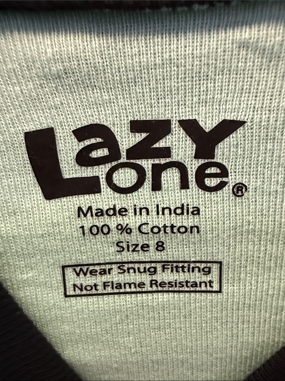 Lazy One Kids Mint and Black Cow-Print Pajama Set - Picture 4 of 5